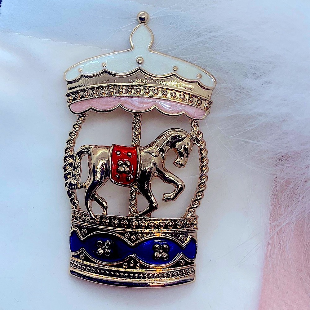 Child’s Fairy Tale Carousel Brooch